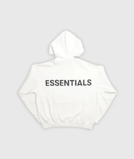 Fear of God Essentials 3M Logo Pullover Hoodie White