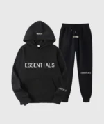 Essentials Spring Hooded Tracksuit Black