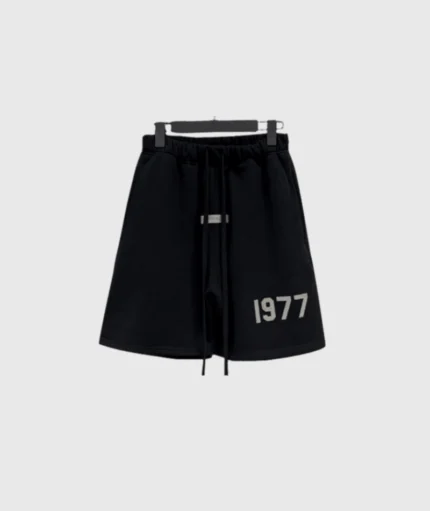 Fear of God Essentials 1977 Logo Shorts Black