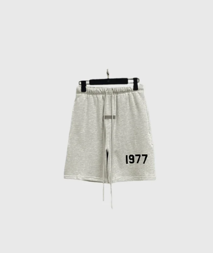 Fear of God Essentials 1977 Logo Shorts Grey